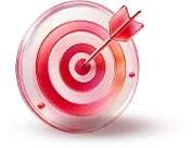 Our Mission Icon - Target with Arrow